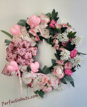 Load image into Gallery viewer, Pink Valentine Bloom Wreath 💕