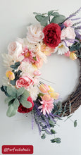 Load image into Gallery viewer, Mixed Pink Floral Wreath