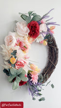 Load image into Gallery viewer, Mixed Pink Floral Wreath