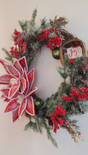 Load image into Gallery viewer, 18" Frosted Wreath with Berries
