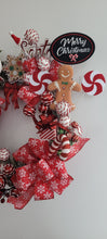 Load image into Gallery viewer, 18” Christmas Candy Cane Wreath
